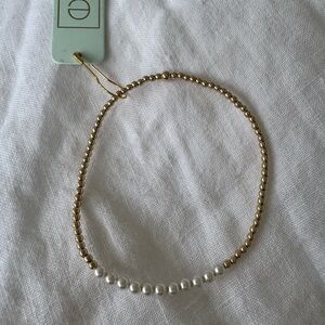 Gold eNewton bracelet with pearls bliss
